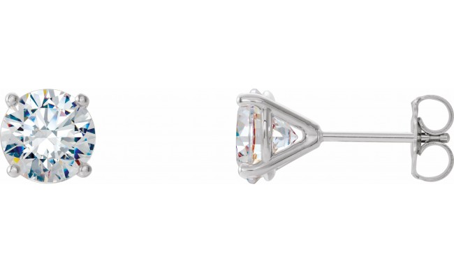 14K White 2 CTW Diamond 4-Prong Cocktail-Style Earrings
