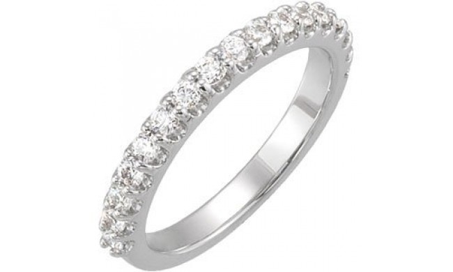 14K White 1/2 CTW Diamond Band