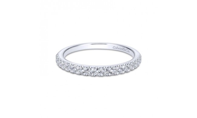 Gabriel & Co. 14k White Gold Contemporary Anniversary Wedding Band