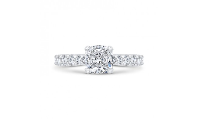 Shah Luxury 14K White Gold Diamond Engagement Ring (Semi-Mount)
