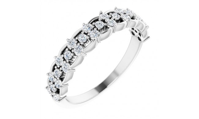 14K White 3/8 CTW Diamond Anniversary Band