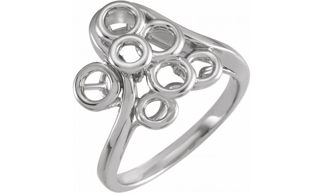 14K White Freeform Ring