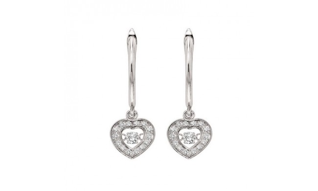 Gems One 14KT White Gold & Diamond Rhythm Of Love Fashion Earrings  - 1/4 ctw