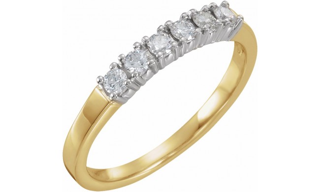 14K Yellow & White 1/4 CTW Diamond Anniversary Band