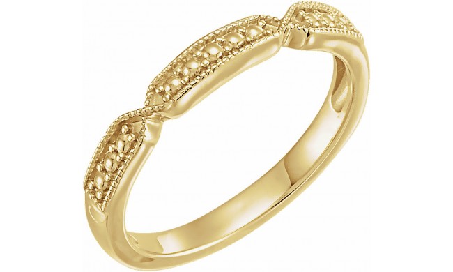 14K Yellow Stackable Bead Ring