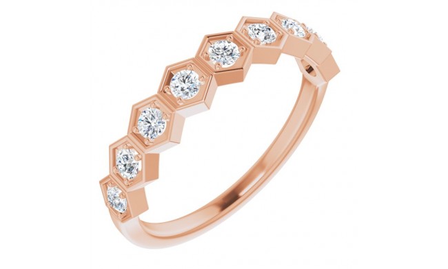 14K Rose 1/3 CTW Diamond Stackable Ring