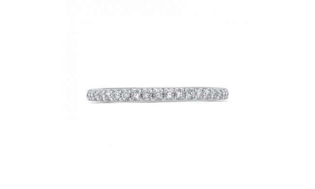 Shah Luxury 14K White Gold Round Diamond Half-Eternity Wedding Band