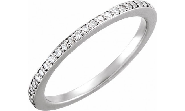 14K White 1/8 CTW Diamond Matching Band