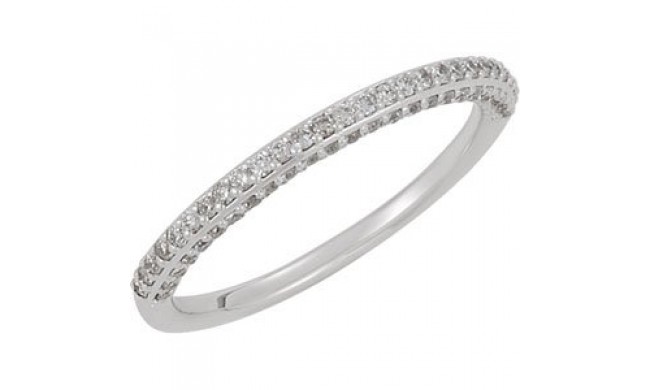 14K White 1/5 CTW Diamond Band