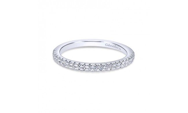 Gabriel & Co. 14k White Gold Contemporary Anniversary Wedding Band