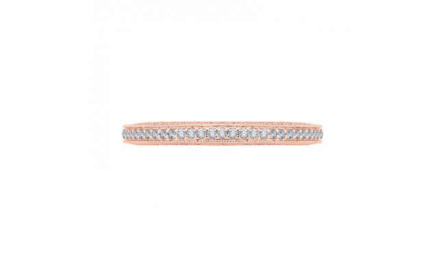 Shah Luxury Round Diamond Eternity Wedding Band In 14K Rose Gold