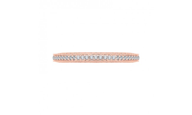 Shah Luxury Round Diamond Eternity Wedding Band In 14K Rose Gold