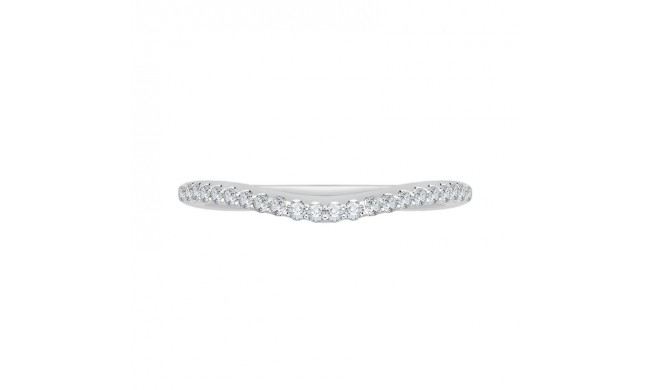 Shah Luxury 14K White Gold Round Diamond Wedding Band