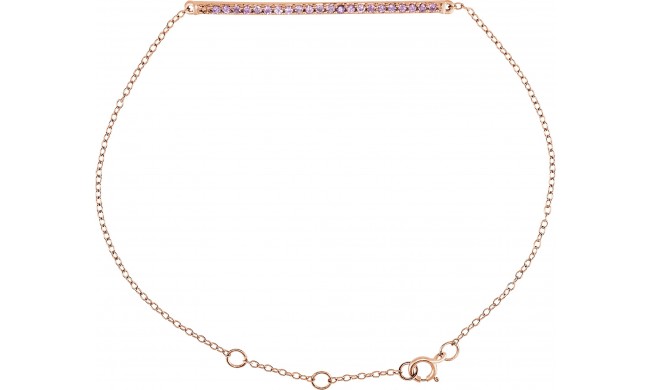 14K Rose Pink Sapphire 8 Bracelet