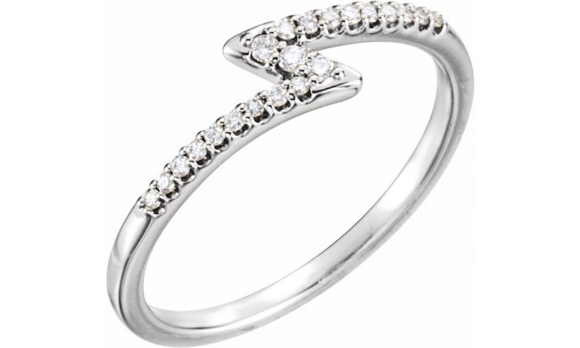 14K White 1/8 CTW Diamond Stackable Ring