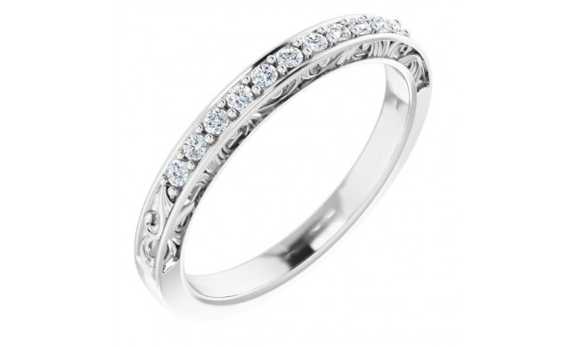 14K White 1/6 CTW Diamond Matching Band