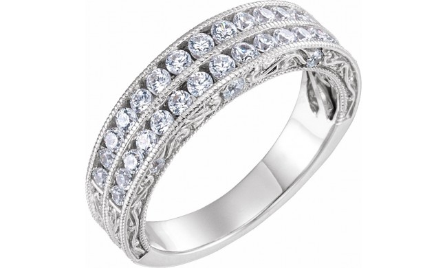 14K White 3/4 CTW Diamond Anniversary Band