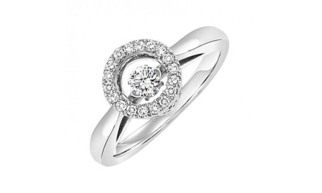 Gems One 10KT White Gold & Diamond Rhythm Of Love Fashion Ring  - 1/4 ctw