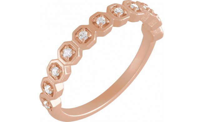 14K Rose 1/6 CTW Diamond Anniversary Band