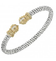 Alwand Vahan 4mm 14k Gold & Sterling Silver Diamond Bracelet