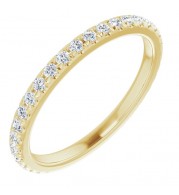 14K Yellow 3/8 CTW Diamond French-Set Anniversary Band