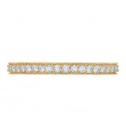 Shah Luxury 14K Yellow Gold Diamond Wedding Band