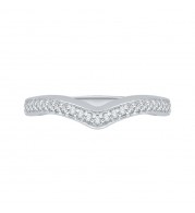 Shah Luxury 14K White Gold Diamond Wedding Band