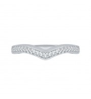 Shah Luxury 14K White Gold Diamond Wedding Band