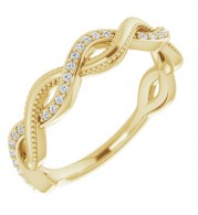 14K Yellow 1/8 CTW Diamond Anniversary Band
