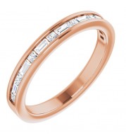 14K Rose 3/8 CTW Diamond Channel-Set Anniversary Band