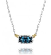 Vahan 14k Gold & Sterling Silver London Blue Topaz Necklace
