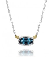 Vahan 14k Gold & Sterling Silver London Blue Topaz Necklace