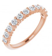 14K Rose 1/2 CTW Diamond Anniversary Band