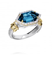 Vahan 14k Gold & Sterling Silver London Blue Topaz Ring