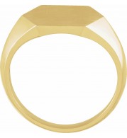 14K Yellow 14 mm Hexagon Signet Ring