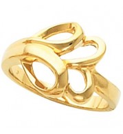 14K Yellow Freeform Ring