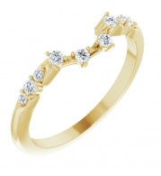14K Yellow 1/6 CTW Diamond Matching Band