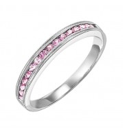 Gems One 14Kt White Gold Pink Tourmaline (1/4 Ctw) Ring