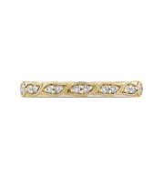 Shah Luxury Half-Eternity Wedding Band In Round Diamond 14K Yellow Gold