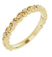 14K Yellow .04 CTW Diamond Anniversary Band