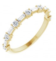 14K Yellow 1/2 CTW Diamond Anniversary Band