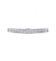 Shah Luxury 14K White Gold Round Diamond Half-Eternity Wedding Band