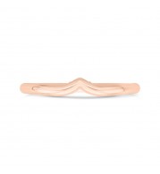 Shah Luxury 14K Rose Gold Round Cut Diamond Wedding Band