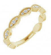 14K Yellow 1/5 CTW Diamond Anniversary Band