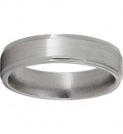 Titanium Grooved Edge Band with Satin Finish