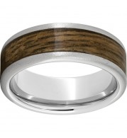 Serinium Pipe Cut Band with Bourbon Barrel Inlay & Stone Finish