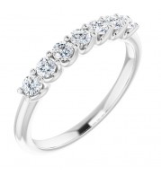 14K White 3/8 CTW Diamond Anniversary Band