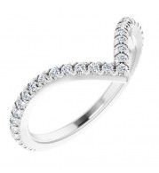 14K White 1/4 CTW Diamond Matching Band