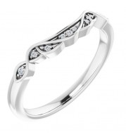 14K White .03 CTW Diamond Matching Band