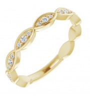 14K Yellow 1/5 CTW Diamond Infinity-Inspired Anniversary Band